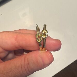 Ana Luisa Gold Knot Hoop Earrings - Never Worn